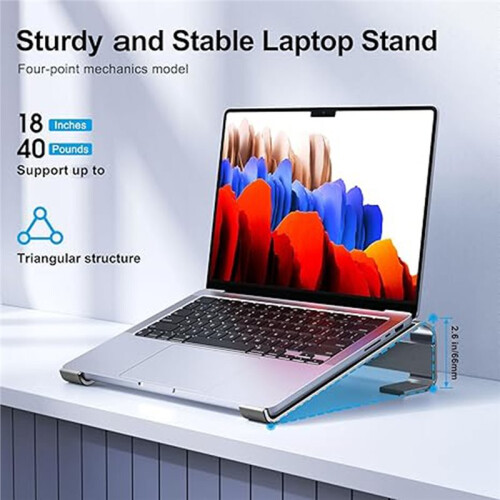 Suporte Ergonômico para Laptop com Sistema de Resfriamento em Liga de Alumínio para , para , ,  e XPS de 10 A 18 Polegadas. 2