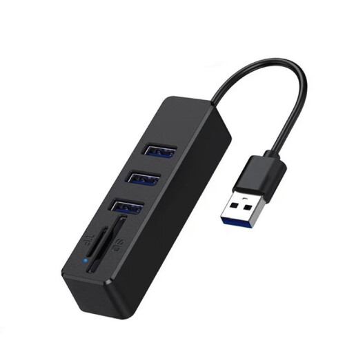 USB 2.0 HUB Cable Splitter Converter USB Disk TF  Card Integrated Reader Extend Adapter Data Transfer 3
