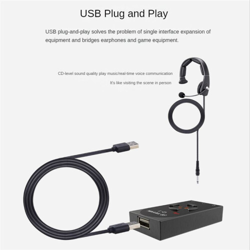 Q1 USB7.1 External Sound Card Desktop Computer Notebook Driver-Free H 1