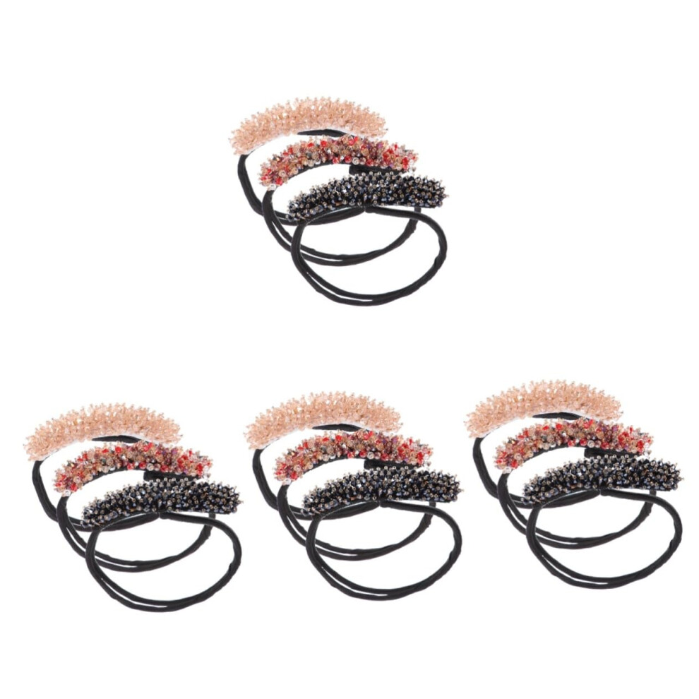 4sets Flower Hair Bun Roller Space Buns Hair Maker Tool for Girls Women 3pcs*4
