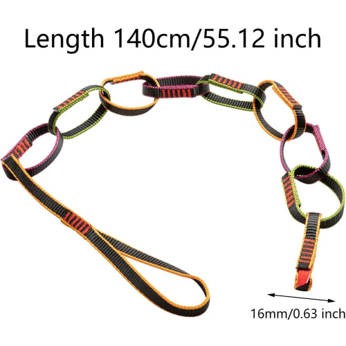 Daisy Loop Chain Climbing Daisy Chain Rope Nylon Webbing for Outdoor Climbing Mountaineering Exploration 2