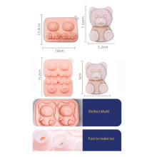 Teddy Bear Shaped Mold Silicone for Whiskey Big Ice Tray with Lid 2023