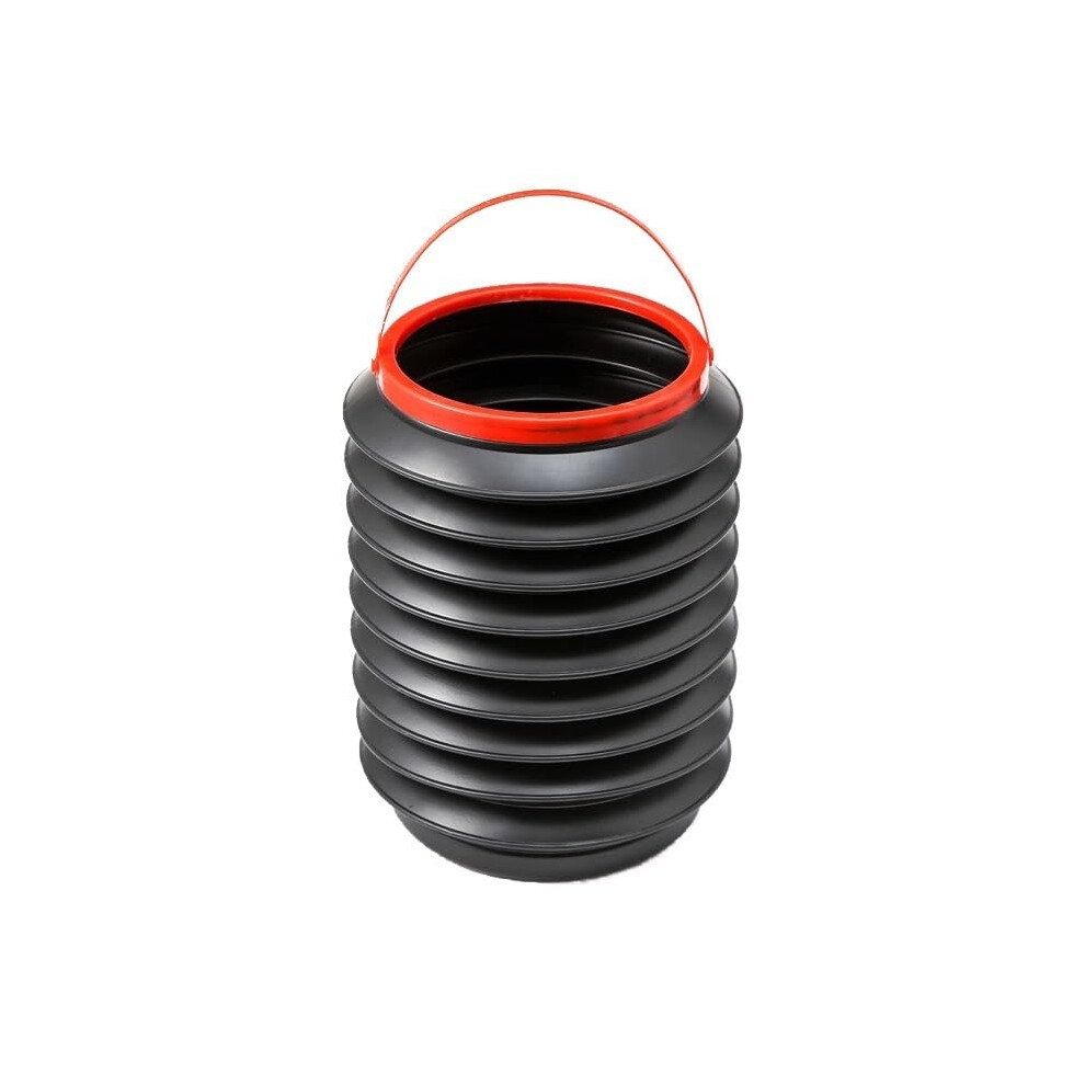 Collapsible Car Trash Can With Handle, Multipurpose Foldable Storage Bin And For Travel Black/Red 9339159905302