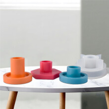 5Pcs Silicone Mould Candle Holder, Casting Candlestick Mold,DIY Moulds
