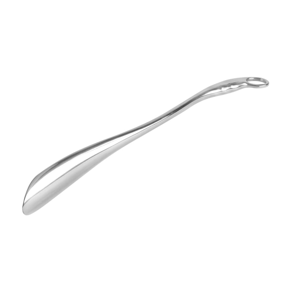Extra Long Stainless Steel Shoe Horn with Ergonomic Heel Support for Seniors and Limited Mobility