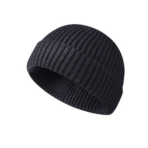 Hip Hop Beanie Mütze Grobstrickmütze mit Bündchen 1