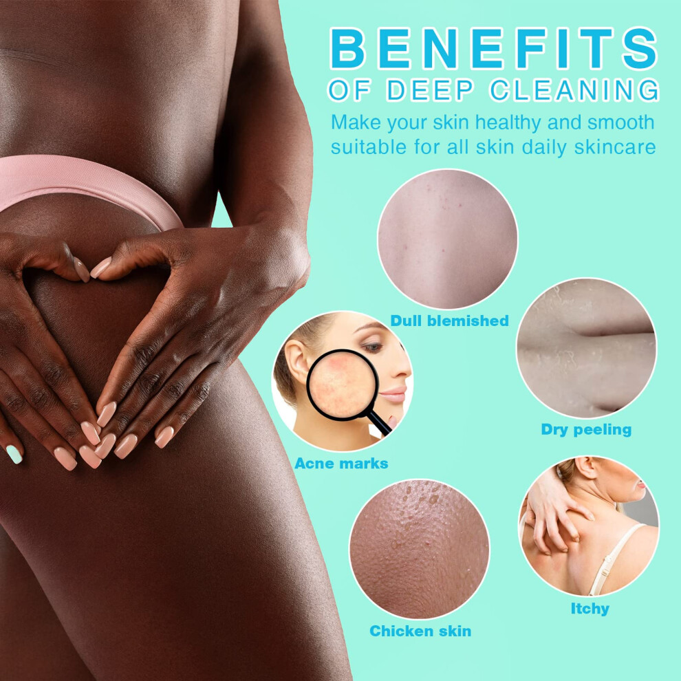 Shower Back Scrubber for Complete Cleansing, African Net Sponge with Good Rebound and Stretch and Versatile Usage, Body Exfoliator Scrubber for Smooth