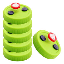 6Pcs Wide Mouth Liquid Culture Lid Plastic Grain Spawn Cultivation Mason Jar Lid with 0.22um PTFE Syringe Filter
