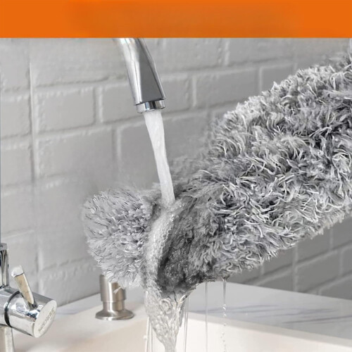 Feather Duster with 100 Inches Extendable Pole, Bendable Microfiber Head for  Ceilings, Fans, Blinds 2