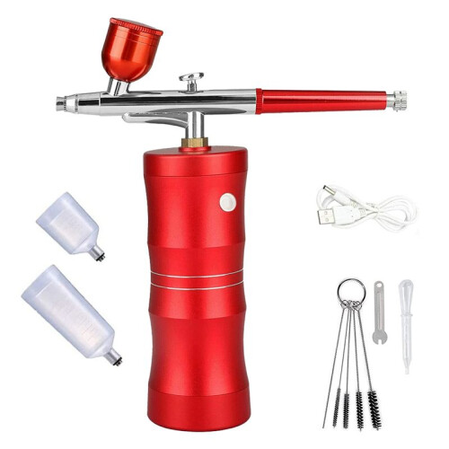 Portable Airbrush Kit with Compressor, Rechargeable Cordless Handheld