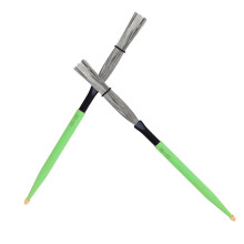 Carbon Steel Drum Wire Brushes with Maple Handles, NonSlip Jazz Drum Sticks for Practice and Performance
