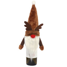Málaí Buidéal Fíona In-athúsáidte Caipíní Buidéal Fíona Nollag Barráin Buidéal Fíona Gnome Clúdaigh Buidéal Tomte Sualannach
