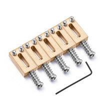 1 Set Electric Guitar Tremolo Bridge Brass Saddles 10.5MM 6Pieces for