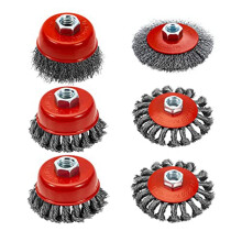 Wire Wheel for 4 1/2 Angle Grinder,4Inch Knotted Coarse Crimped Wheels