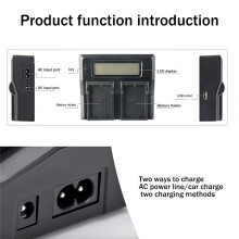 ENEL9 Battery Double Charge Charger LCD Digital for D40X D60 D3000 D50