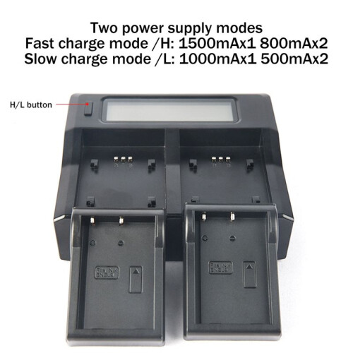ENEL9 Camera Battery Double Charger LCD Digital for D40X D60 D3000 D50 2