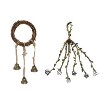 Clochettes de protection magiques pour poignée de porte, décoration pentagramme avec articles wicca faits main, carillons éoliens purificateurs