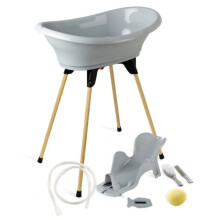 THERMOBABY Badewanne VASCO 7 in 1 Grau Charme - Hergestellt in Frankreich