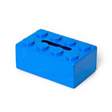 Keramische tissuehouder, tissuebox in de vorm van bouwblokken, waterdichte tissue dispenser met modern design, servettenhouder met veermechanisme