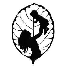 Regalo Decorazione da parete Arte astratta di donna in linea, arte da parete in metallo Scultura decorativa in metallo Decorazione per interni ed