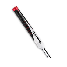 Reverse Taper Flat Medium Midsize Putter Grip  Impact Enhancement, Soft and Sticky, Excellent Traction, 2.2 Ounce, 0.580 Round  Black/White/Red