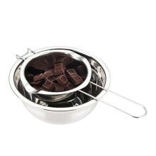 Chocolate Melting Pot Stainless Steel Double Boiler with Dual Pour Spouts for Candy and Sauces