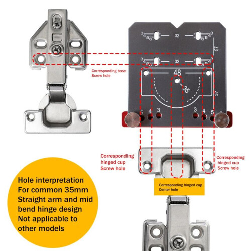 35mm Hinge Drilling Jig Hole Bit Boring Cutter Guide for Cabinet Hinge 2
