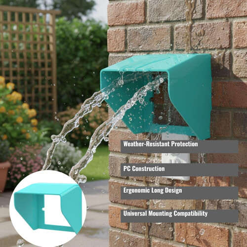 EV Charging Station Cover Waterproof UVResistant Outdoor Protector for 86 Type Socket Cyan 1