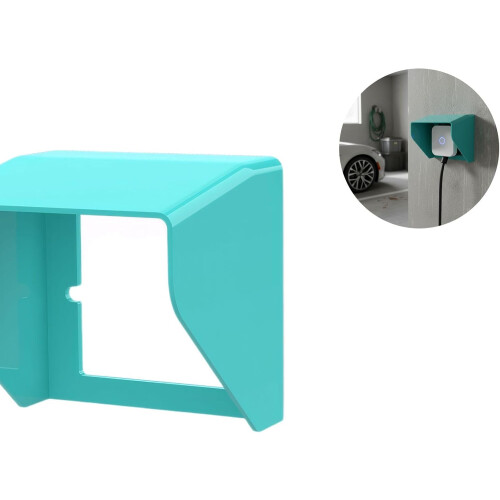 EV Charging Station Cover Waterproof UVResistant Outdoor Protector for 86 Type Socket Cyan 2