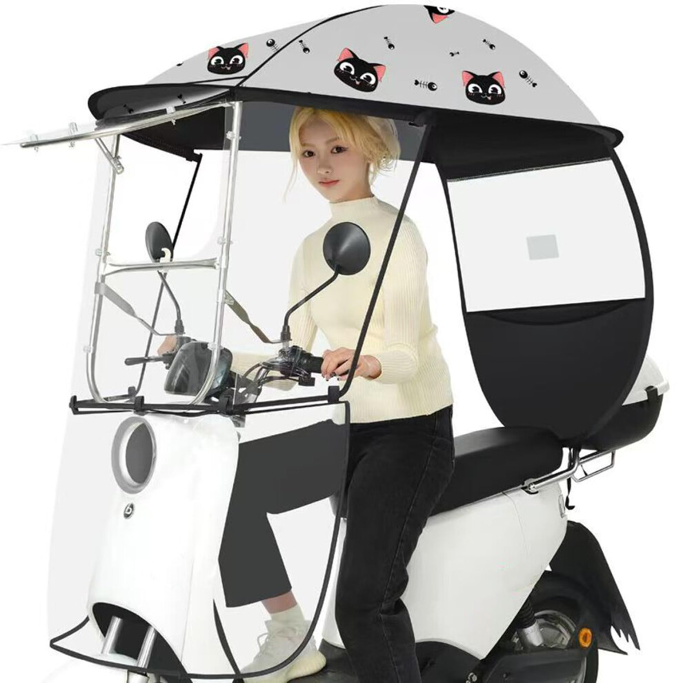 Universal Rain Cover For Scooter Umbrella Mobility Sun Protection Rain Cover Motorcycle Bicycle Sun Visor Shade Tent Umbrella Scooter A 9119770534125