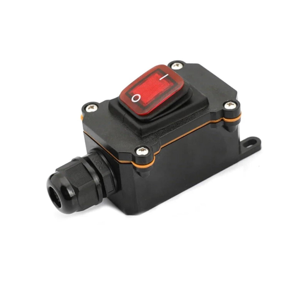 Inline Power Cord 110V220v 12V24v Marine Rocker Switch On Off Ip67 Junction Box 20A High Current Connector Outdoor (1 Head12v 24V) 9001264730284