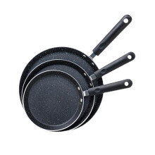 3 Piece Nonstick Frying Pan Set with Antislip Handle, Cast Aluminum, Even Heat Distribution