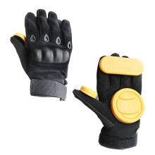 Downhill longboarding protective gloves for skateboarding, slider pucks included, unisex skateboard gloves.