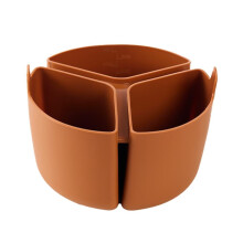 Silicone erts for slow cooking, pot dividers, reusable, leakproof dividers for easy ertion, Brown