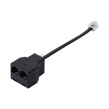 Phone Cord Splitter Adapter 2Port Phone Wire Splitter For Fax Machine Modem DSL Compact Home Office Line Splitter