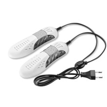 Electric Shoe and Boot Dryer with Heat Circulation, Odor Removal, Overheat Protection for Gloves Socks White