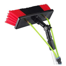 Window Cleaning Pole with Telescopic Water Fed Brush, 5M/6M Outdoor Reach Adjustable Head Kit