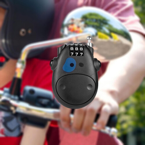 Snowboard Cable Lock, Luggage Lock, Length 83cm, Padlocks, Cable Lock, 3 Digit Lock for Suitcase, Snowboard, Backpack Black 2
