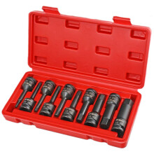 10 Pieces of 1/2 Inch Pneumatic Hexagon Screwdriver Sleeve with Extend