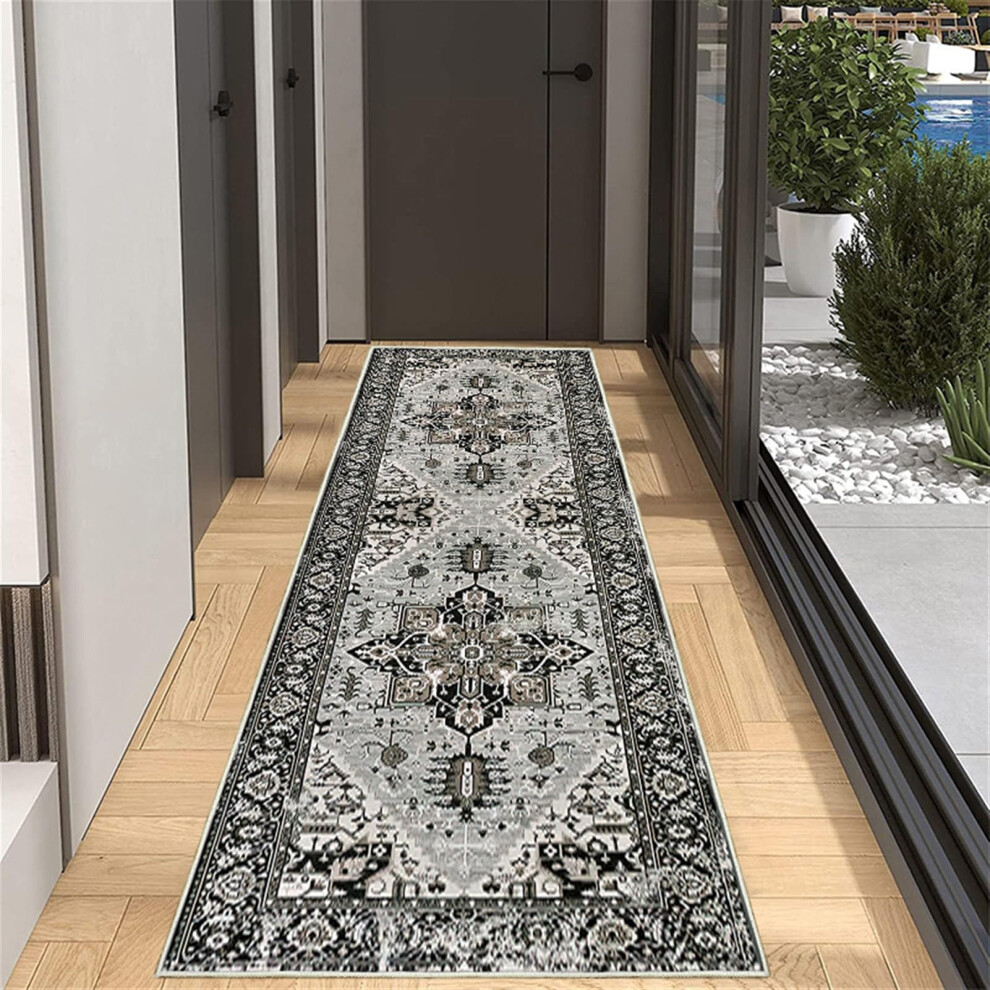 Hallway Runner Rug Non Slip Washable Soft Plush Entrance Carpet 60x300cm  Fabric