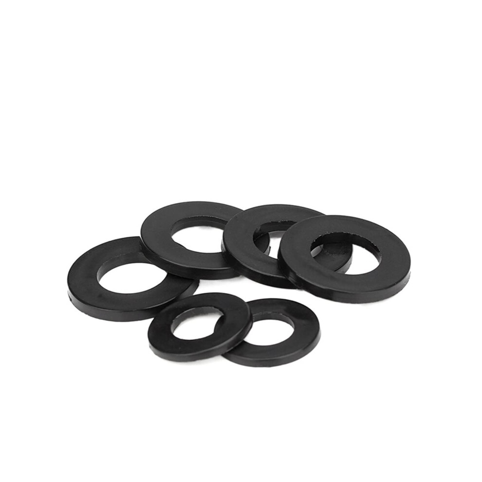 Ctongrun Flat Washers M2 M3 M4 M5 M6 M8 M10 M12 Black Nylon (M3x6x1 100Pcs) 9001264732639