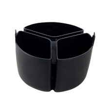 Silicone erts for slow cooking, pot dividers, reusable, leakproof dividers for easy stove erts Black