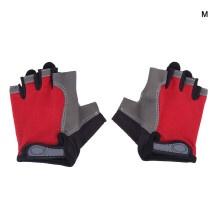 Guantes de ciclismo de medio dedo para hombres y mujeres, ventilados y cómodos, de tela de malla transpirable, protección a prueba de golpes,