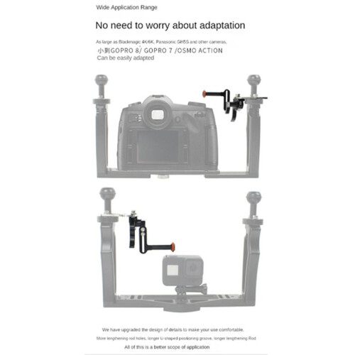 Adjustable Shutter Extension Rod for Diving Camera Waterproof Housing 2