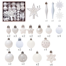 Sparkling Christmas Baubles with Patriotic Glass Ornaments Design, Hand Blown Glass Decor Style Crack Resistant Plastic Mini Ornaments for Mantle Wall