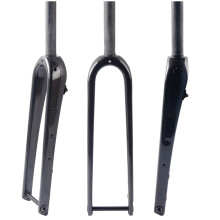 700C Gravel Fork Carbon Road Bike 11/8 Straight Disc Thru Axle 12100mm Glossy Black