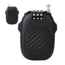 Ski Lock, Retractable Lock Set, 2.8 x 1.97 in Black Backpack, Safety Locker