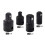 4PC Black Sleeve Conversion Head Steel Ball Mutual Joint 3