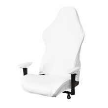 PU Chair Slipcovers Scratch Resistant PU Chair Covers for-White