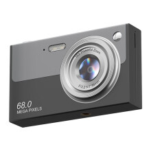4K Digital Camera WiFi Compact Camcorder 6800W Pixels 16x Zoom Dual Lens Selfie Cam 1080P Autofocus Photography Black